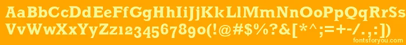 MklatinBold Font – Yellow Fonts on Orange Background