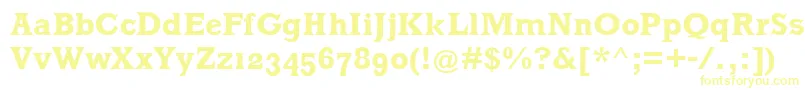 MklatinBold Font – Yellow Fonts on White Background