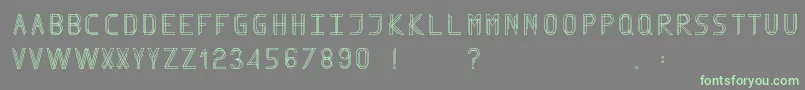 Czcionka Finity – zielone czcionki na szarym tle