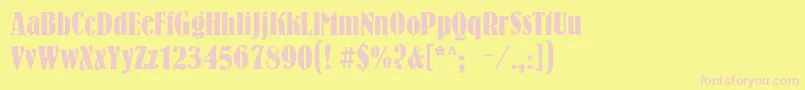 Bernhardc Font – Pink Fonts on Yellow Background