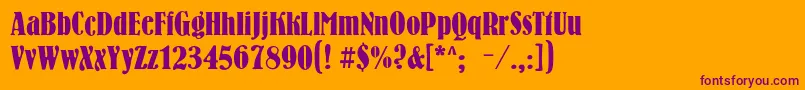 Bernhardc Font – Purple Fonts on Orange Background