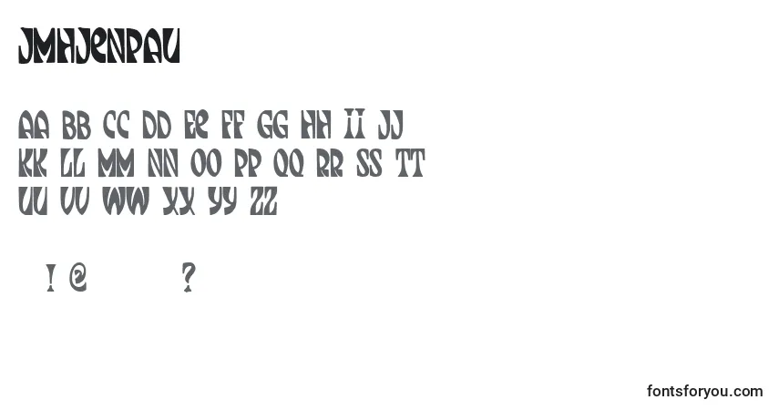 Czcionka JmhJenpau (44081) – alfabet, cyfry, specjalne znaki