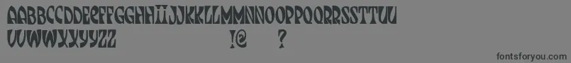 Czcionka JmhJenpau – czarne czcionki na szarym tle