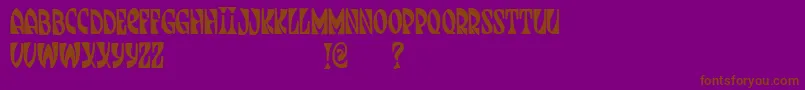 JmhJenpau Font – Brown Fonts on Purple Background