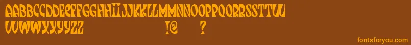 JmhJenpau Font – Orange Fonts on Brown Background