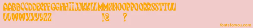 Weitere Informationen zur JmhJenpau-Schriftart JmhJenpau-Schriftart – Orangefarbene Schriften auf rosa Hintergrund