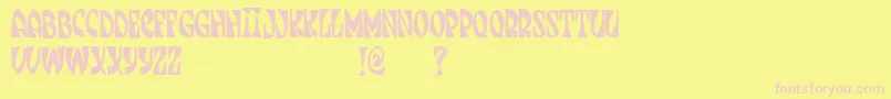 JmhJenpau Font – Pink Fonts on Yellow Background