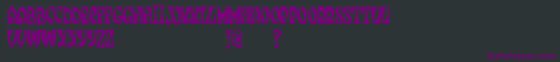 Czcionka JmhJenpau – fioletowe czcionki na czarnym tle