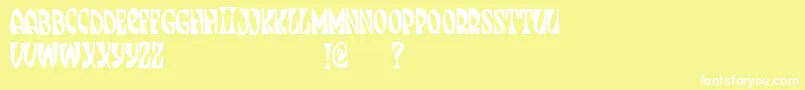 Weitere Informationen zur JmhJenpau-Schriftart JmhJenpau-Schriftart – Weiße Schriften auf gelbem Hintergrund