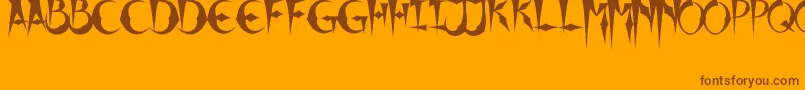 More about XHorrorX Font XHorrorX Font – Brown Fonts on Orange Background