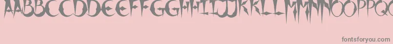 XHorrorX Font – Gray Fonts on Pink Background