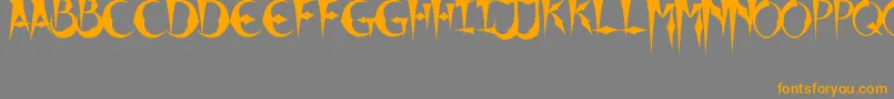 XHorrorX-Schriftart – Orangefarbene Schriften auf grauem Hintergrund