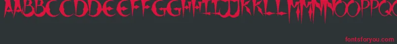 XHorrorX Font – Red Fonts on Black Background