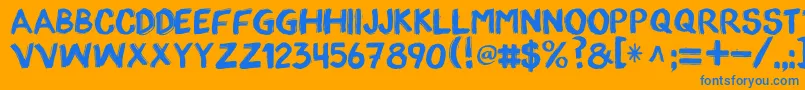AppopaintRegular Font – Blue Fonts on Orange Background