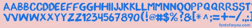 AppopaintRegular Font – Blue Fonts on Pink Background