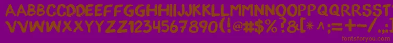 AppopaintRegular Font – Brown Fonts on Purple Background