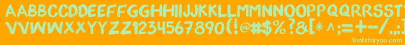 AppopaintRegular Font – Green Fonts on Orange Background