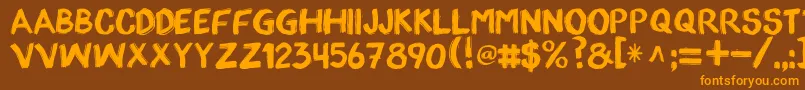 AppopaintRegular Font – Orange Fonts on Brown Background