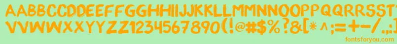 AppopaintRegular Font – Orange Fonts on Green Background