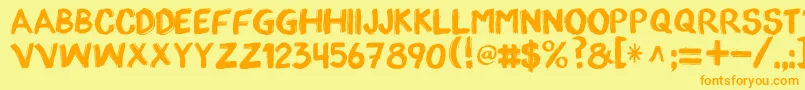 AppopaintRegular Font – Orange Fonts on Yellow Background