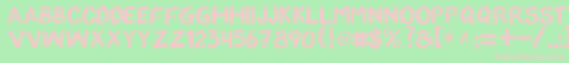 AppopaintRegular Font – Pink Fonts on Green Background