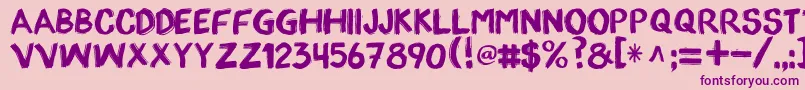 AppopaintRegular-Schriftart – Violette Schriften auf rosa Hintergrund