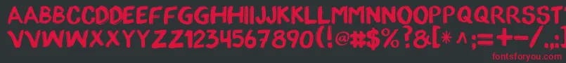 AppopaintRegular Font – Red Fonts on Black Background