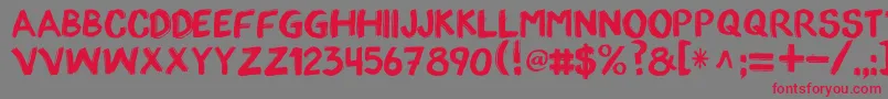 AppopaintRegular-Schriftart – Rote Schriften auf grauem Hintergrund