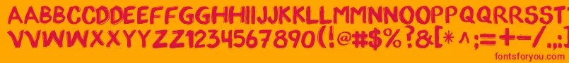AppopaintRegular Font – Red Fonts on Orange Background