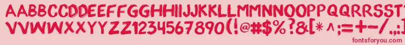 AppopaintRegular Font – Red Fonts on Pink Background