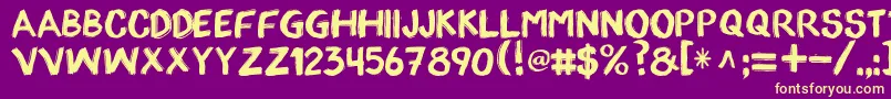 AppopaintRegular Font – Yellow Fonts on Purple Background