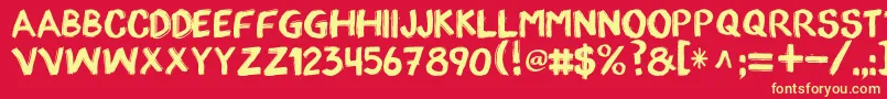 AppopaintRegular Font – Yellow Fonts on Red Background