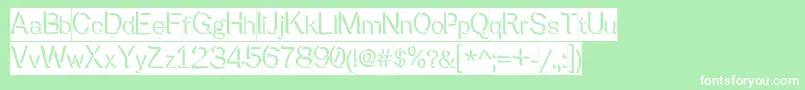 PresstapeLite Font – White Fonts on Green Background