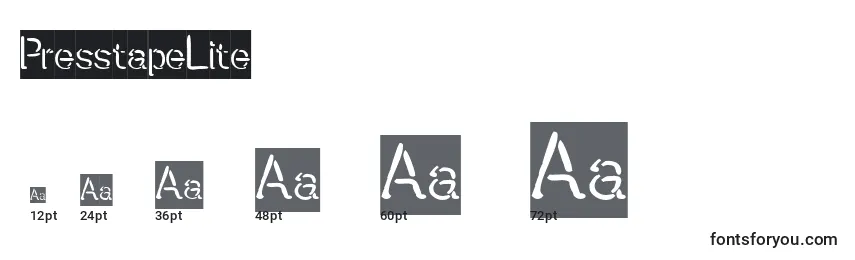 PresstapeLite Font Sizes