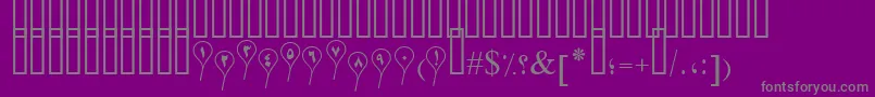 fuente PtSeparatedBaloon – Fuentes Grises Sobre Fondo Morado