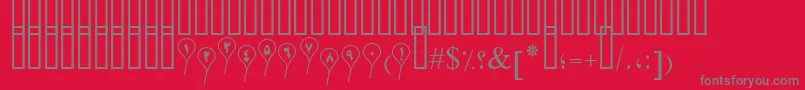 PtSeparatedBaloon Font – Gray Fonts on Red Background