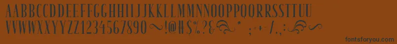 fuente TastyBirdsFried – Fuentes Negras Sobre Fondo Marrón