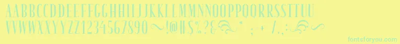 TastyBirdsFried Font – Green Fonts on Yellow Background
