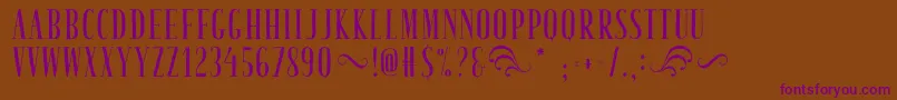 TastyBirdsFried Font – Purple Fonts on Brown Background