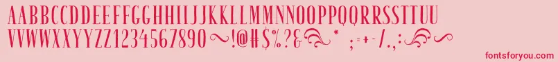 TastyBirdsFried Font – Red Fonts on Pink Background