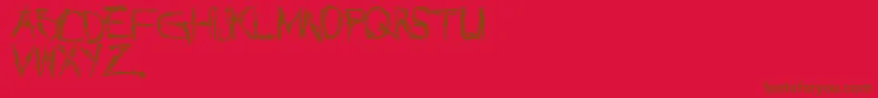 Nothingnet Font – Brown Fonts on Red Background