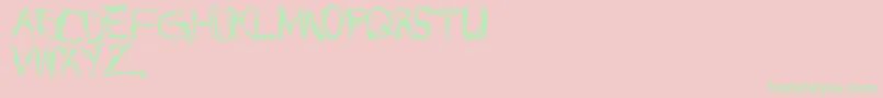 Nothingnet Font – Green Fonts on Pink Background