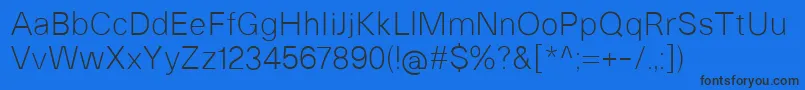 HeltarLight Font – Black Fonts on Blue Background