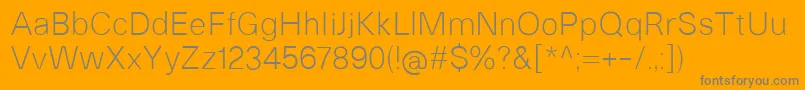 HeltarLight Font – Gray Fonts on Orange Background