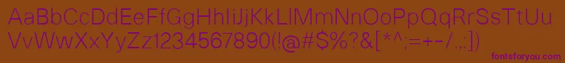 Шрифт HeltarLight – фиолетовые шрифты на коричневом фоне