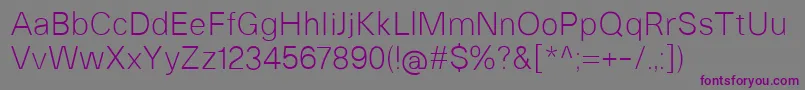 Шрифт HeltarLight – фиолетовые шрифты на сером фоне