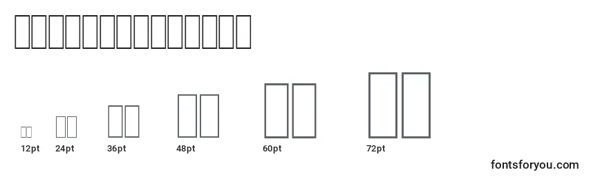 AgaNadaRegular Font Sizes