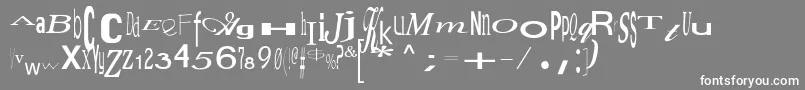 フォントJumbalaya – 灰色の背景に白い文字