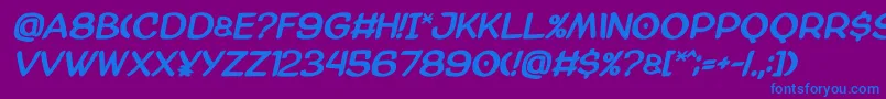 Amazgodamatbold Font – Blue Fonts on Purple Background