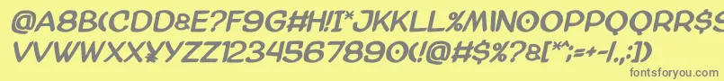 Amazgodamatbold Font – Gray Fonts on Yellow Background
